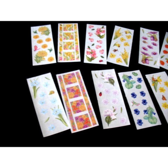 Lot Vintage paper, Months in Bloom stickers, Holly Days & Dazzle, Soft Linen Pk - Picture 1 of 10